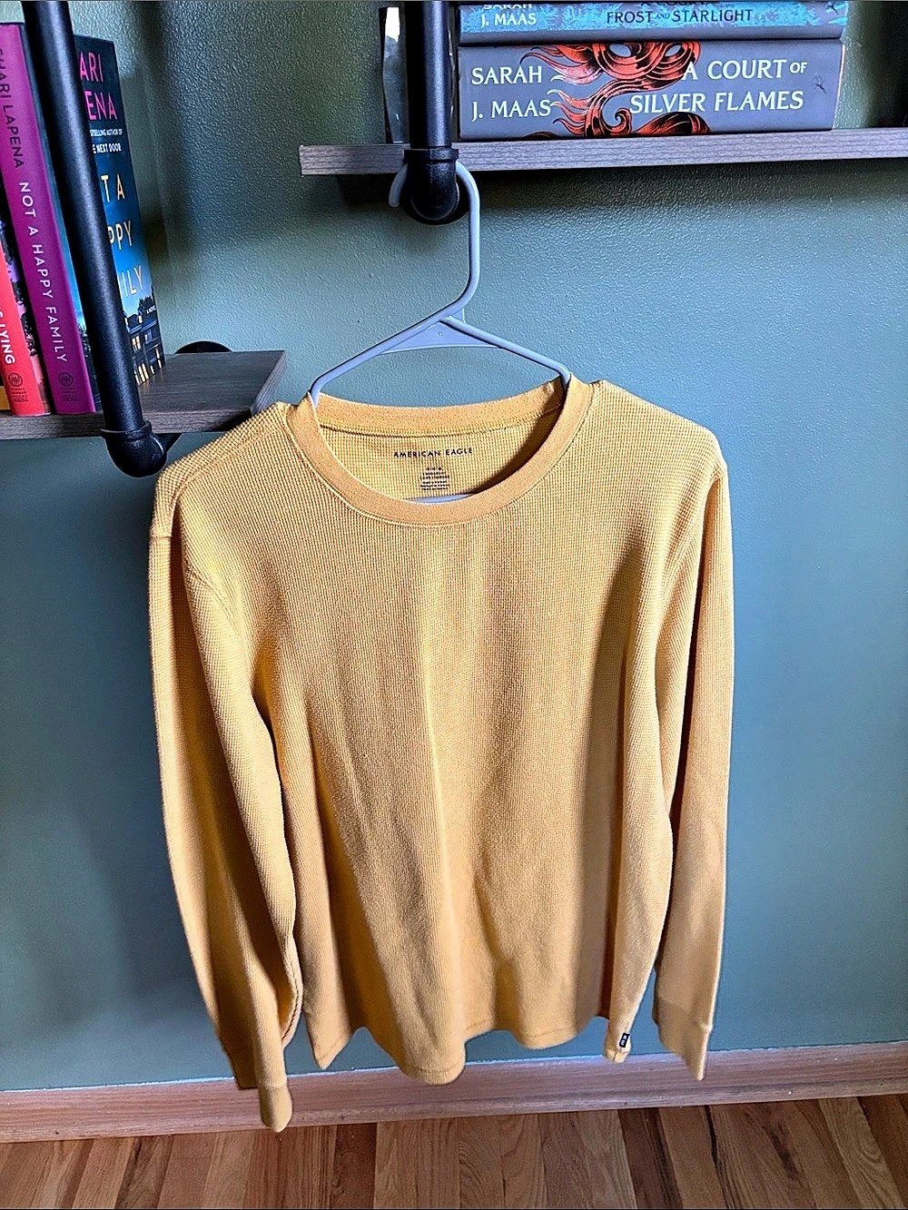 American Eagle AE Cozy Waffle Thermal T-Shirt Long Sleeve Tee